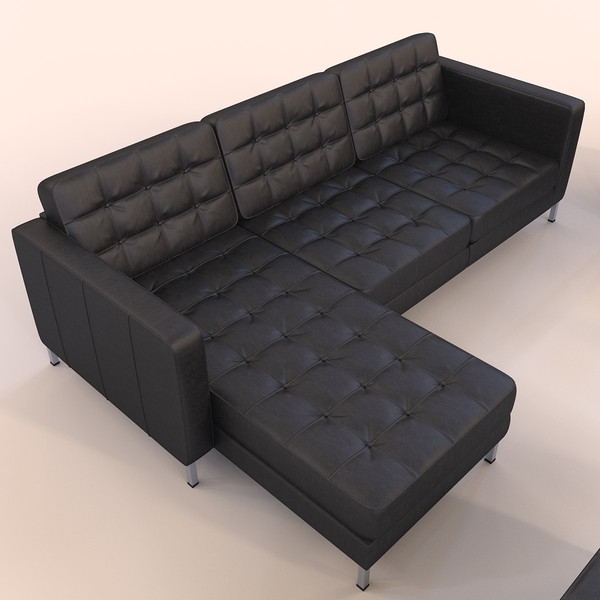 sofa knoll florence 3d model - sofa chaise longue armchair ikea karlstad by zelosh